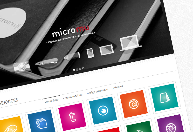 Site vitrine pour l’agence de communication multimédia micromu