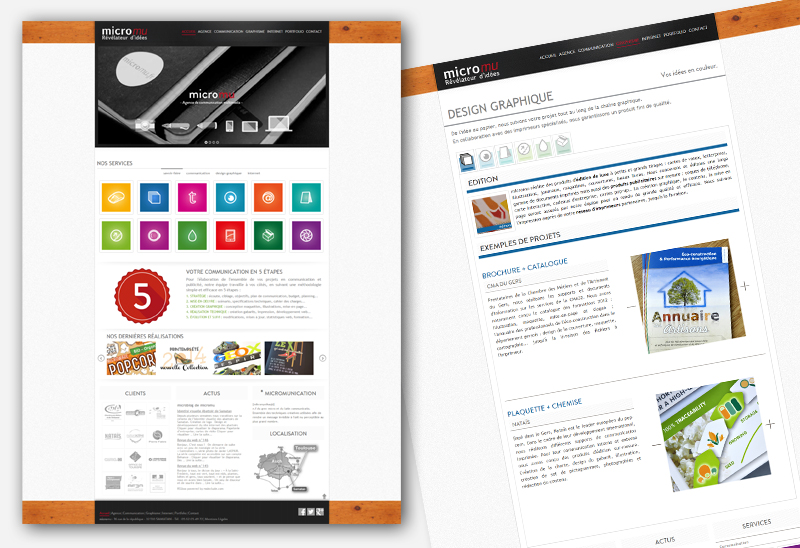 Site vitrine pour l’agence de communication multimédia micromu